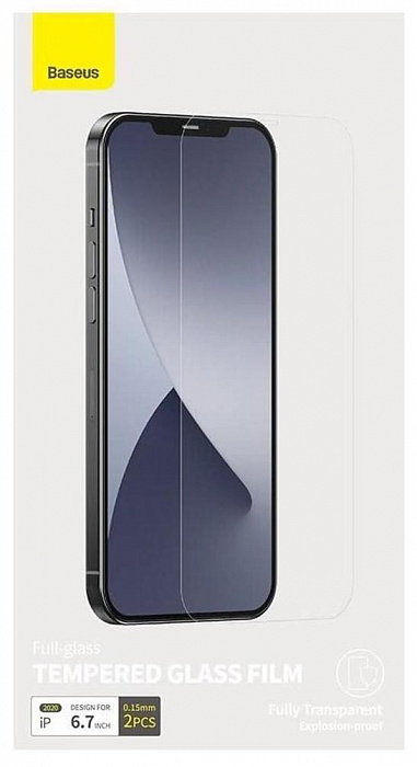 Защитное стекло Baseus Full Glass Tempered Glass Film 0,15mm (SGAPIPH67N-FM02) для iPhone 12 Pro Max (Clear) купить в интернет-магазине icover