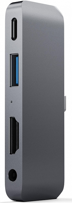 Адаптер-разветвитель Satechi Aluminum Type-C Mobile Pro Hub Adapter for iPad - Space Gray купить в интернет-магазине icover