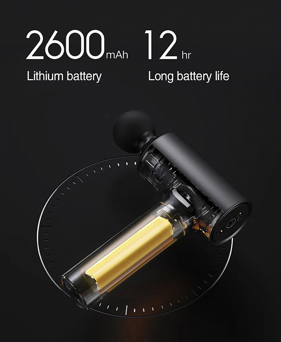 Перкуссионный массажер Xiaomi Mijia Fascia Gun MJJMQ01-ZJ (Black) купить в интернет-магазине icover