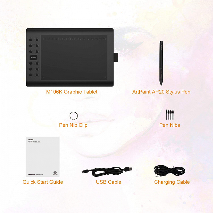 Графический планшет Gaomon M106K (Black) купить в интернет-магазине icover