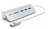 USB-хаб и картридер Satechi Aluminum USB 3.0 Hub & Card Reader ST-3HCRS (Silver) купить в интернет-магазине icover