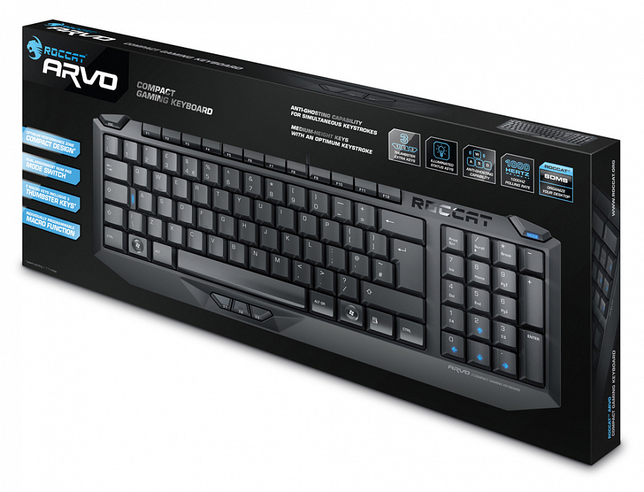 Roccat Arvo (ROC-12-524) - игровая клавиатура (Black) купить в интернет-магазине icover