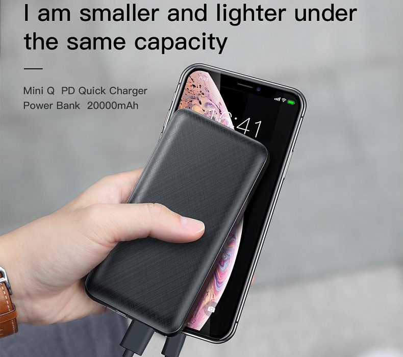 Внешний аккумулятор Baseus Mini Quick Charger 20000mAh PPALL-DXQ01 (Black) купить в интернет-магазине icover