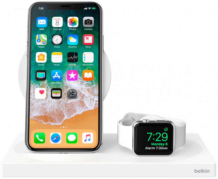 Беспроводная док-станция Belkin BoostUp для iPhone/Apple Watch (White) купить в интернет-магазине icover