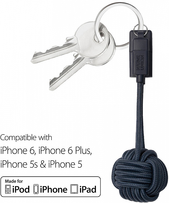 Кабель Native Union KEY USB-Lightning Cable (Marine) купить в интернет-магазине icover