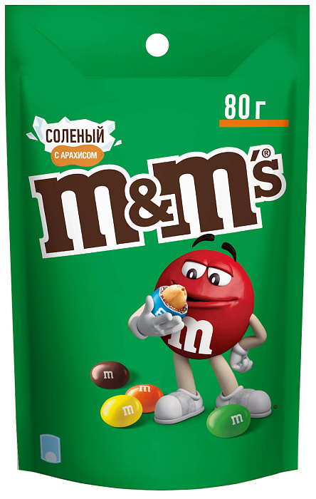 Ассорти DrageeMix драже M&M's Шоколад (2х80г), Арахис (2х80г), Соленый Арахис (2х80г) купить в интернет-магазине icover