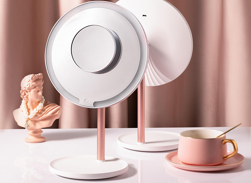 Косметическое зеркало Jordan & Judy Round multi-purpose NV532 (White/Pink) купить в интернет-магазине icover