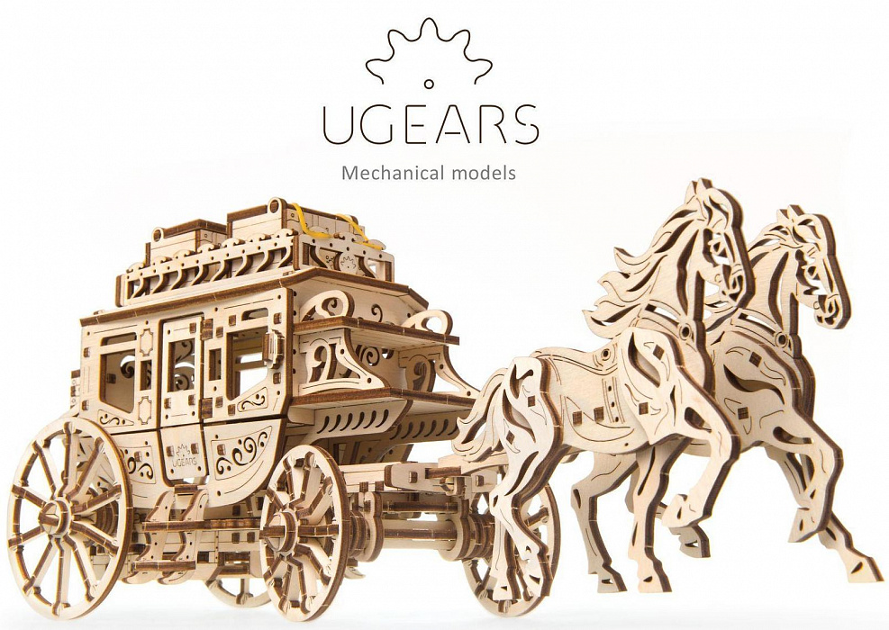 Сборная модель UGEARS Почтовый дилижанс (70045) купить в интернет-магазине icover