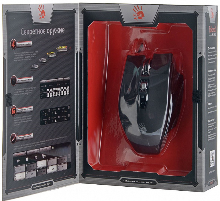 A4Tech Bloody TL90 Terminator - игровая проводная мышь (Black/Grey) купить в интернет-магазине icover