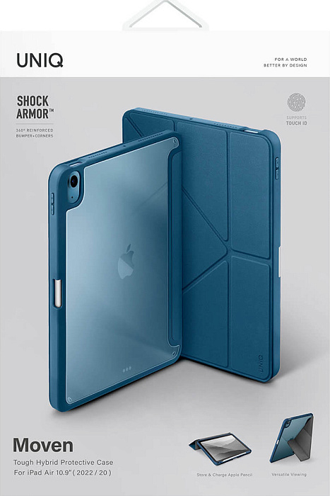Чехол Uniq Moven для iPad Air 10.9 (NPDA10.9(2022)-MOVCBLU) 2020/2022 (Capri Blue) купить в интернет-магазине icover