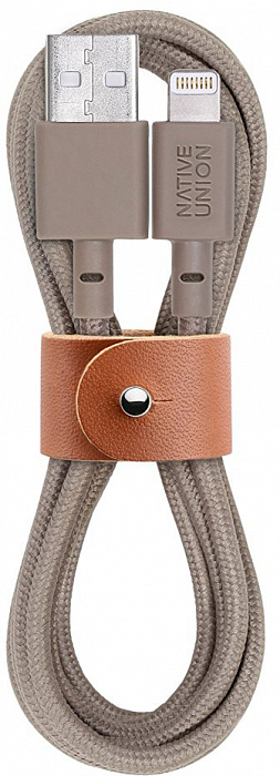 Native Union Belt Cable (BELT-L-TAU-2) - кабель USB-Lightning 1.2 м (Taupe) купить в интернет-магазине icover
