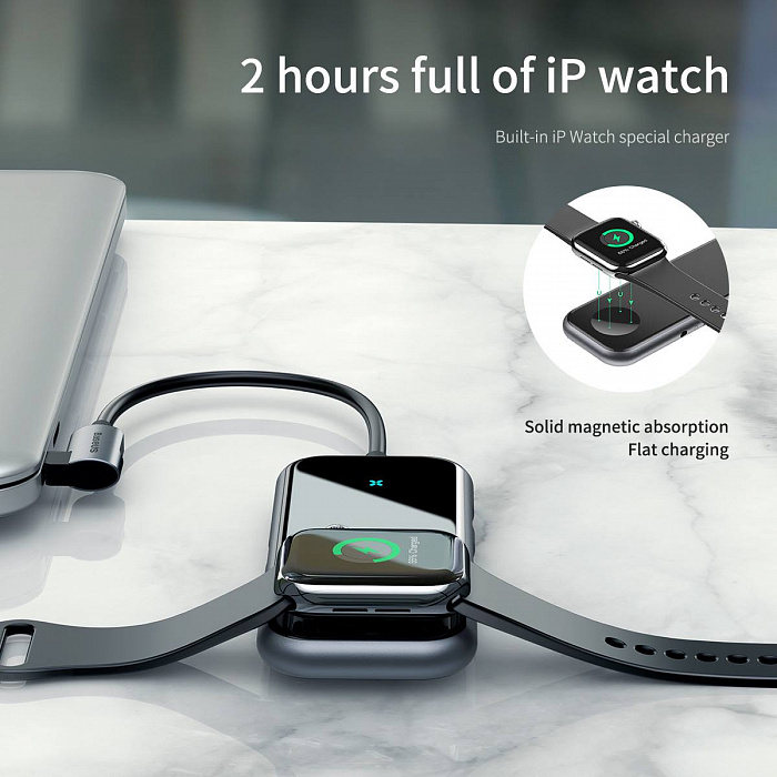 USB-концентратор Baseus Mirror Series Multifunctional Wireless Charger USB-C CAHUB-AZ0G (Black) купить в интернет-магазине icover