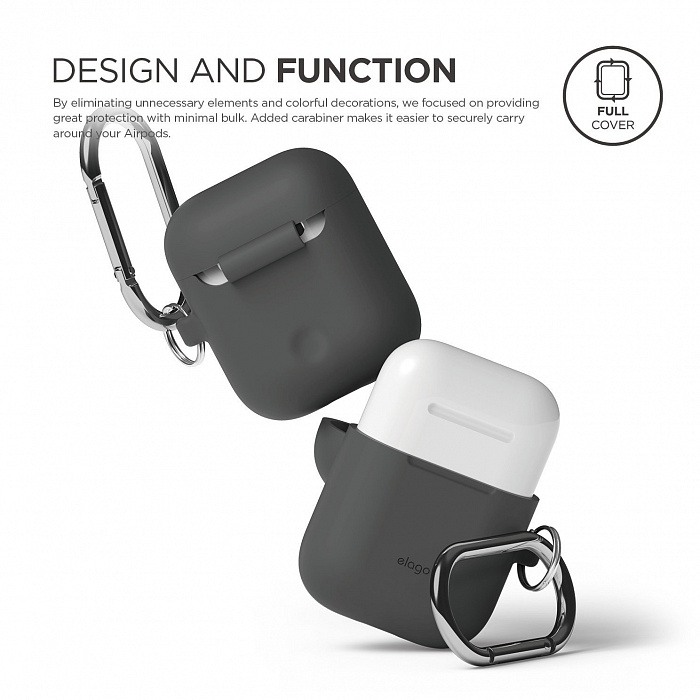 Чехол Elago AirPods Hang Case (EAPSC-HANG-DGY) для зарядного кейса AirPods (Dark Grey) купить в интернет-магазине icover