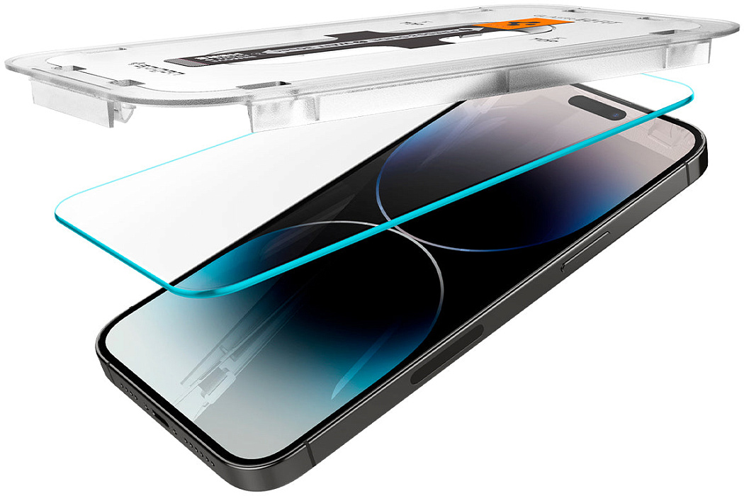 Защитное стекло Spigen Glas.tR EZ Fit 2 Pack (AGL05214) для iPhone 14 Pro (Transparency) купить в интернет-магазине icover