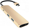 Мультипереходник Satechi Slim Aluminum Type-C Multi-Port Adapter 4K HDMI (Gold) купить в интернет-магазине icover