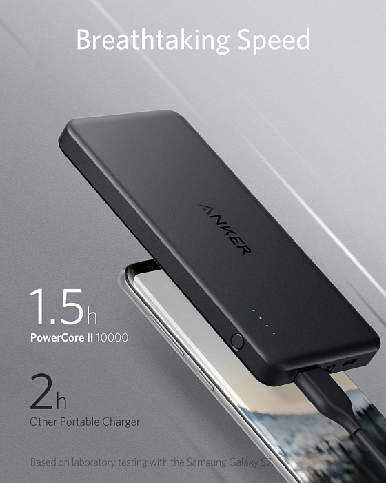 Внешний аккумулятор Anker PowerCore II Slim 10000 mAh A1261 (Black) купить в интернет-магазине icover