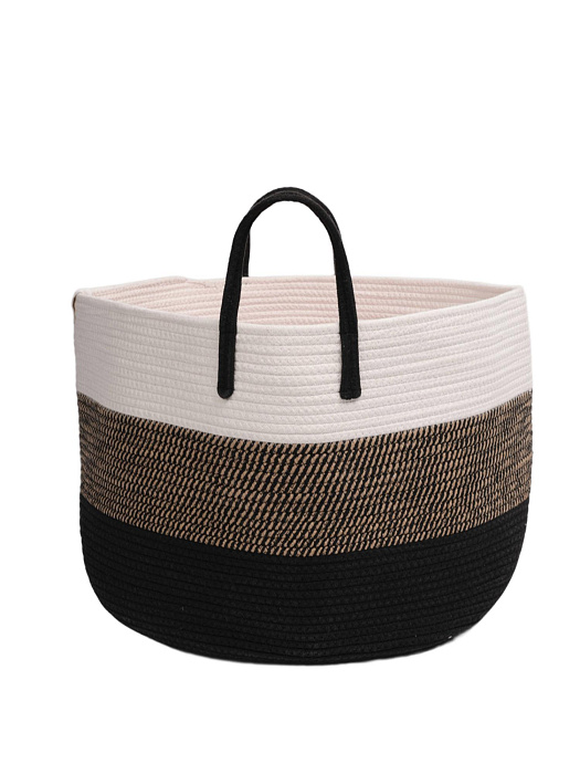 Тканевая корзина Ridberg 51*33 (White/Brown/Black) купить в интернет-магазине icover