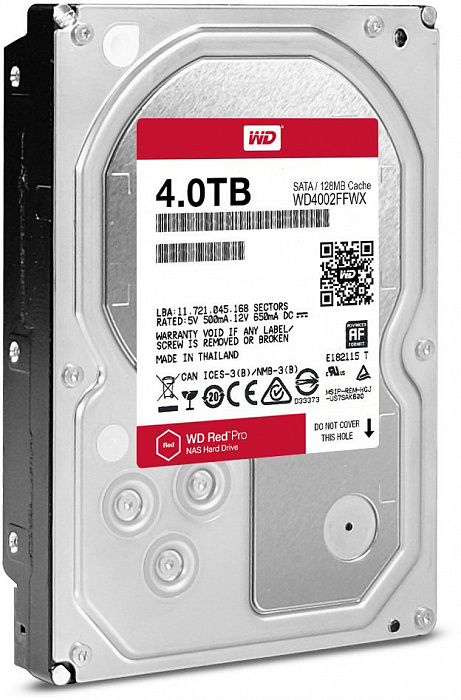 Western Digital Red Pro HDD 3.5" 4Tb (WD4002FFWX) - жесткий диск для сервера купить в интернет-магазине icover