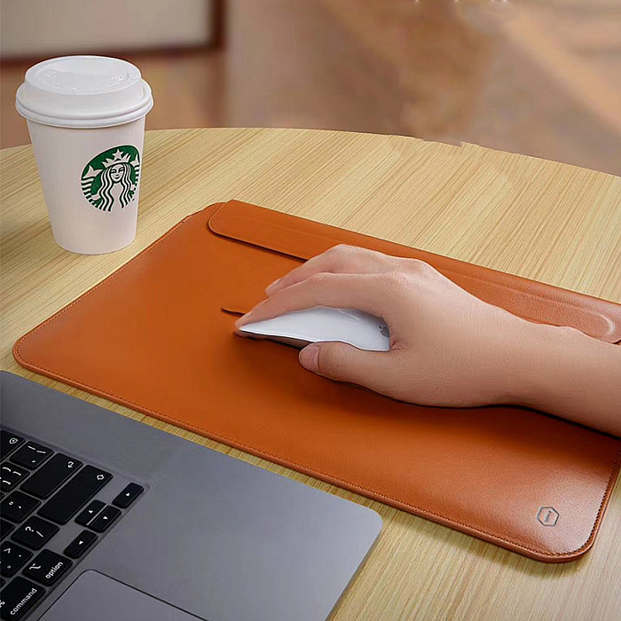 Чехол WIWU Skin New Pro 2 Leather Sleeve для MacBook Pro 16 (Brown) купить в интернет-магазине icover