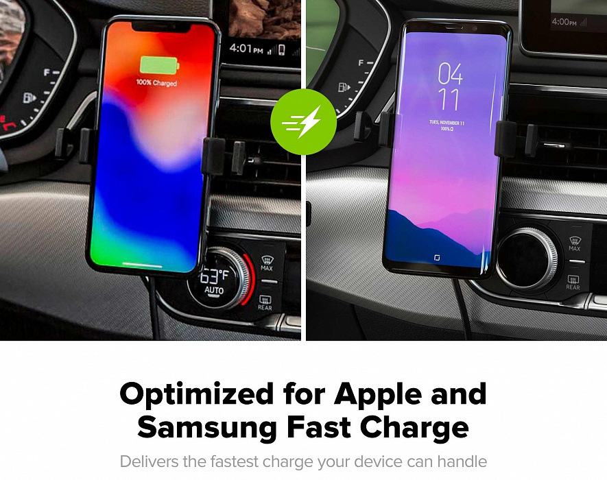 Автомобильная зарядка Mophie Mophie Charge Stream Vent Mount (409901475) купить в интернет-магазине icover