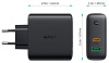 Сетевое зарядное устройство Aukey Dual-Port 60W PD Wall Charger with Dynamic Detect (Black) купить в интернет-магазине icover