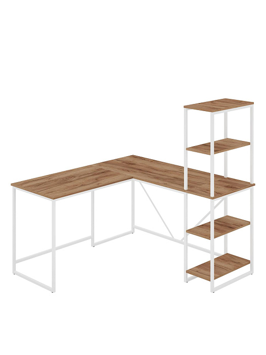 Стол письменный угловой лофт RIDBERG ФЛОРИДА (Oak/White) купить в интернет-магазине icover