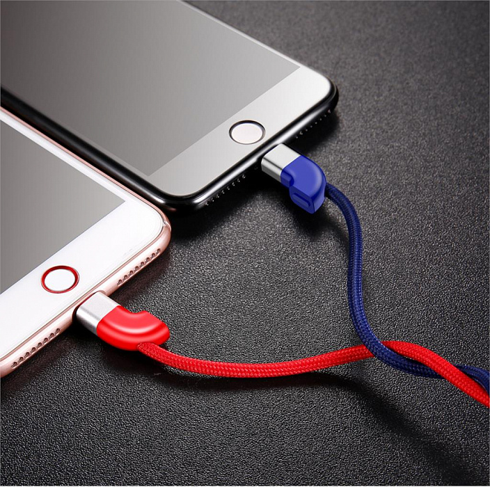 Двойной кабель для iPod, iPhone, iPad Baseus Couple Magnetic Lightning 1m (Red/Blue) купить в интернет-магазине icover