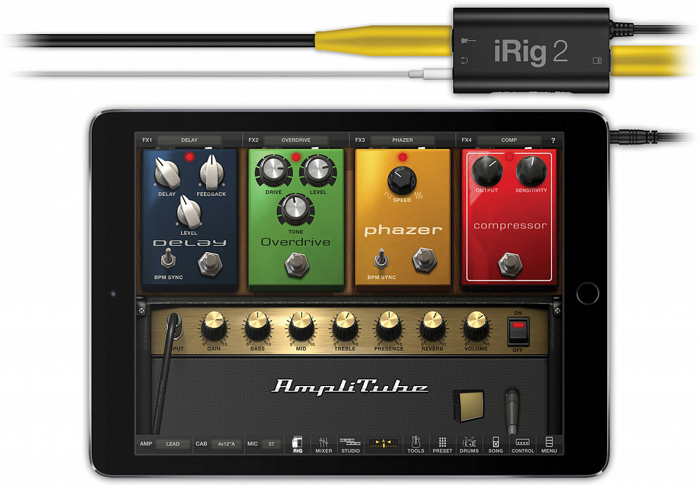 Аудиоинтерфейс для гитары IK Multimedia iRig 2 IP-IRIG2-PLG-IN (Black) купить в интернет-магазине icover