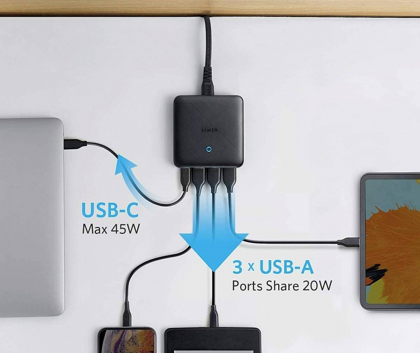 Сетевое зарядное устройство Anker PowerPort Atom III Slim A2045G11 (Black) купить в интернет-магазине icover