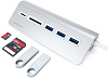 USB-концентратор Satechi Aluminum USB 3.0 Hub & Card Reader ST-TCHCRS (Silver) купить в интернет-магазине icover