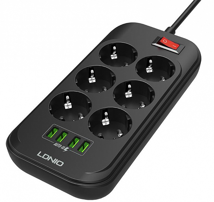 Сетевой фильтр LDNIO SE6403 (Black) купить в интернет-магазине icover