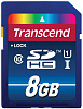 Карта памяти Transcend SDHC Premium Class 10 U1 UHS-I 8Gb TS8GSDU1 (Blue) купить в интернет-магазине icover