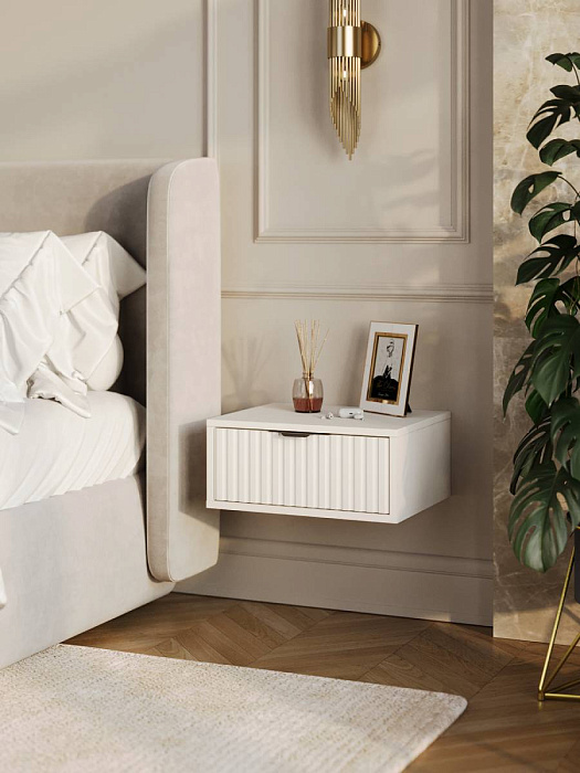 Тумба подвесная RIDBERG LUGANO (460) 1Я (White/Black) купить в интернет-магазине icover