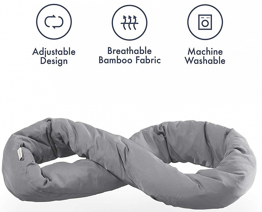 Подушка Huzi Infinity Pillow (Grey) купить в интернет-магазине icover
