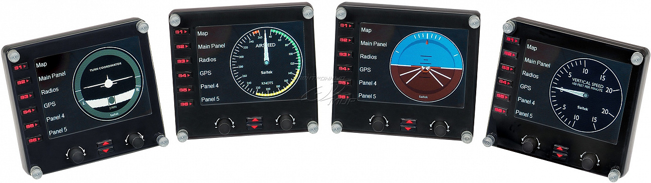 Saitek Pro Flight Instrument Panel (PZ46) - многофункциональная панель (Black) купить в интернет-магазине icover