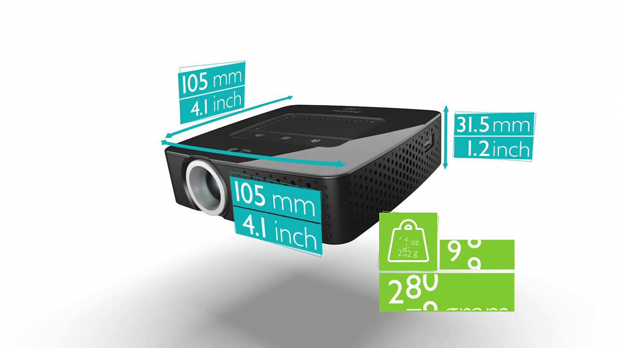 Philips PicoPix PPX 3614 - карманный проектор купить в интернет-магазине icover