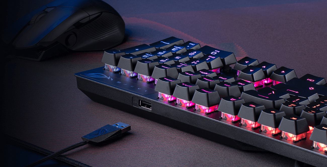 Игровая клавиатура Asus ROG Strix Scope RX (90MP0240-BKRA00) купить в интернет-магазине icover