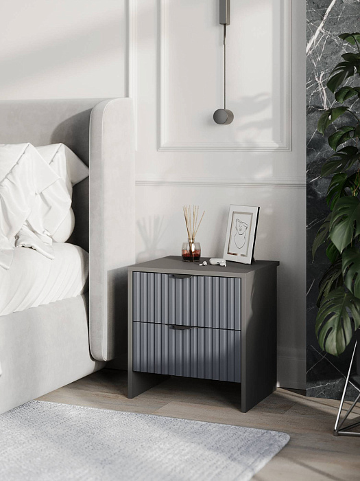Тумба Ridberg LUGANO 2Я 2 шт. (Graphite Grey/Black) купить в интернет-магазине icover