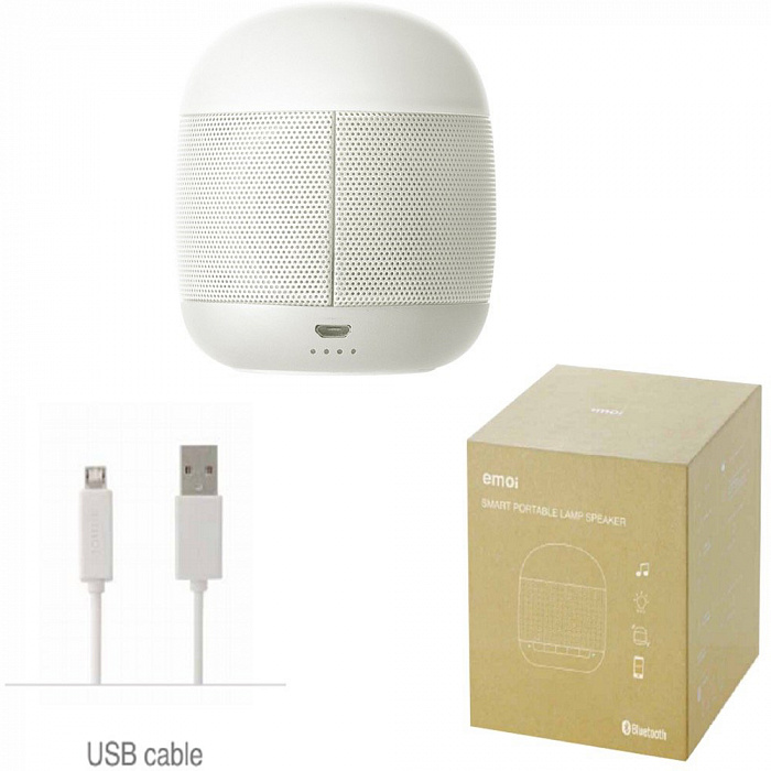 Светильник Emoi Portable Lamp Speaker (H0019) с Bluetooth-динамиком (White) купить в интернет-магазине icover