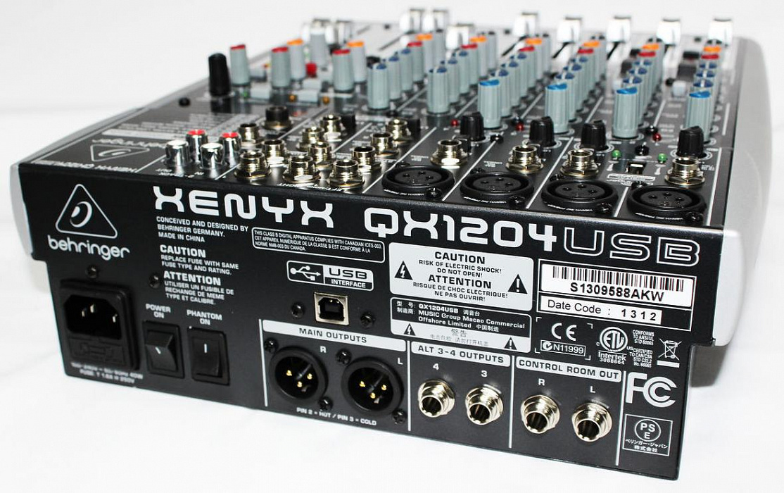 Behringer XENYX Q1204USB (A043701) - микшерный пульт (Black) купить в интернет-магазине icover