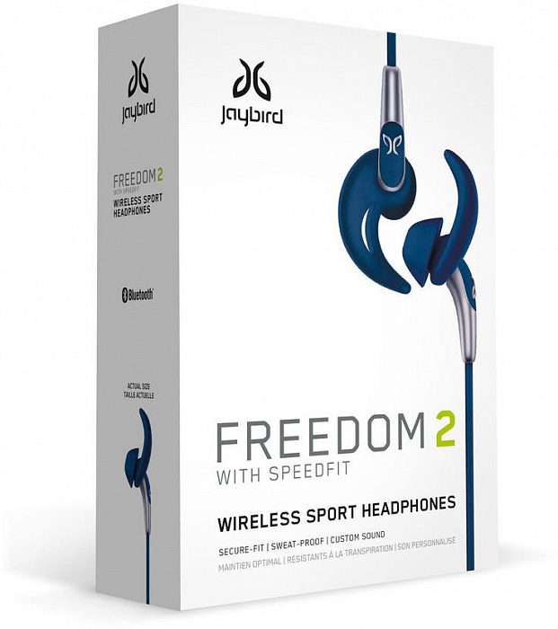 Bluetooth-наушники Jaybird Freedom 2 (985-000766) с микрофоном (Steel Blue) купить в интернет-магазине icover