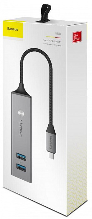 USB-концентратор Baseus Cube (CAHUB-D), разъемов: 5 (Dark Grey) купить в интернет-магазине icover