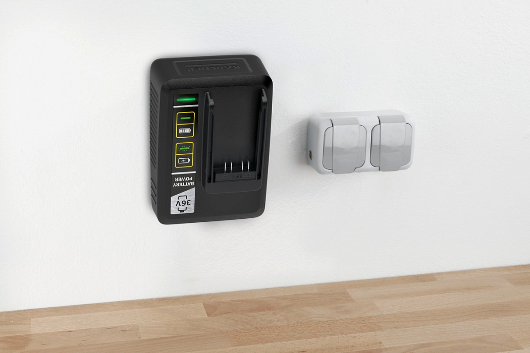 Комплект аккумулятор + быстрое зарядное устройство Karcher Starter Kit Battery Power 36/50  (2.445-065.0) купить в интернет-магазине icover