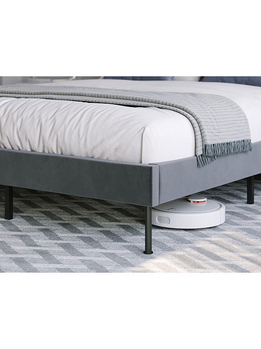 Кровать двуспальная RIDBERG LUGANO 160x200 Велюр NEO 26 (Grey) купить в интернет-магазине icover