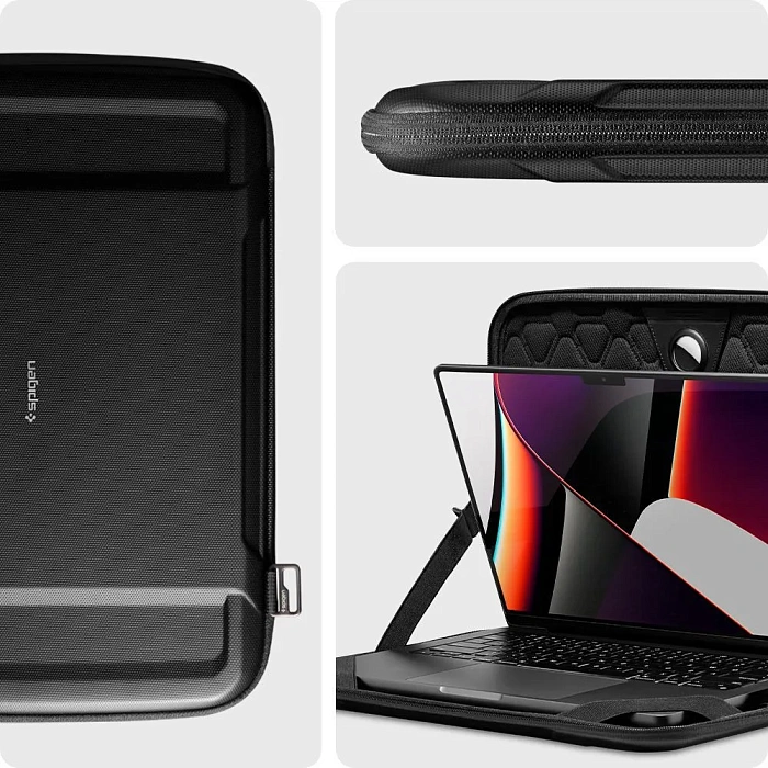 Чехол Spigen Rugged Armor Pro (AFA04271) для MacBook Pro 16" (Black) купить в интернет-магазине icover