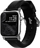 Ремешок Nomad Traditional Strap (NM1A41ST00) для Apple Watch Series SE/6/2/3/4 42/44 mm (Black/Silver) купить в интернет-магазине icover
