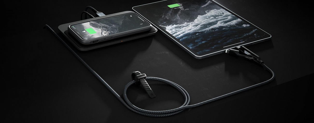 Кабель для iPod, iPhone, iPad Nomad Universal Kevlar USB-A to Lightning/USB-C/microUSB 1.5m (NM01012B00) купить в интернет-магазине icover