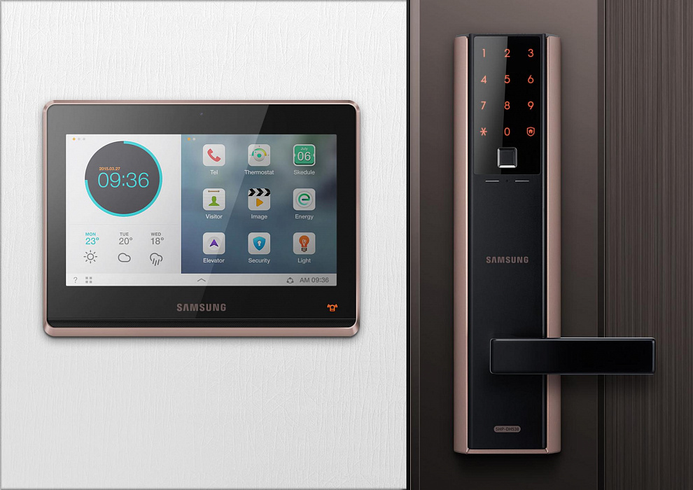 Электронный дверной замок Samsung SHP-DH538 (Copper) купить в интернет-магазине icover