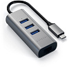 USB-концентратор Satechi Aluminum USB 3.0 Hub & Ethernet ST-TC2N1USB31AM (Space Gray) купить в интернет-магазине icover