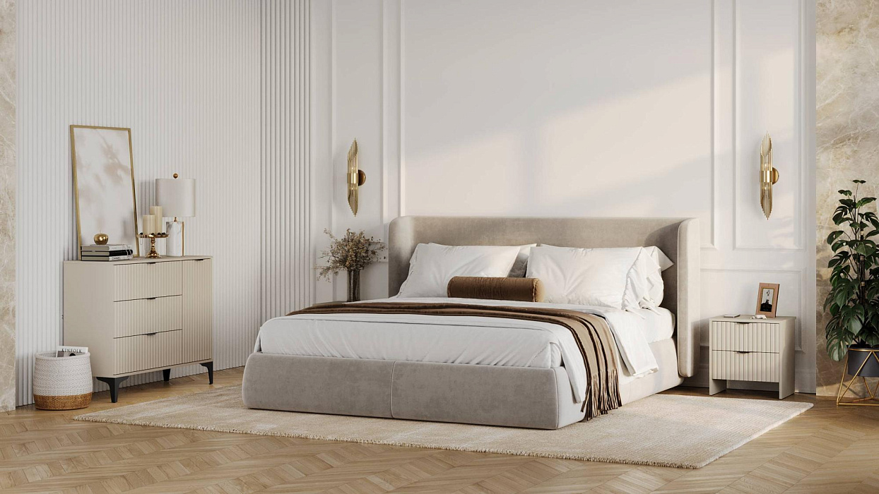 Тумба RIDBERG LUGANO 2Я 2 шт (Cashmire/Black) купить в интернет-магазине icover